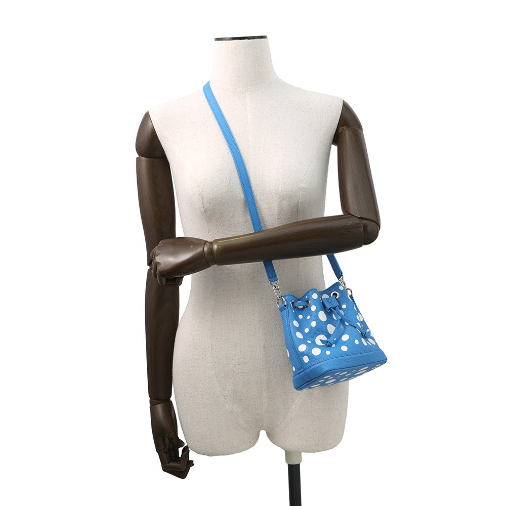LOUIS VUITTON LV × YK Nano Noe Blue/WhiteM81985 Monogram Empreinte Leather Infinity Dot