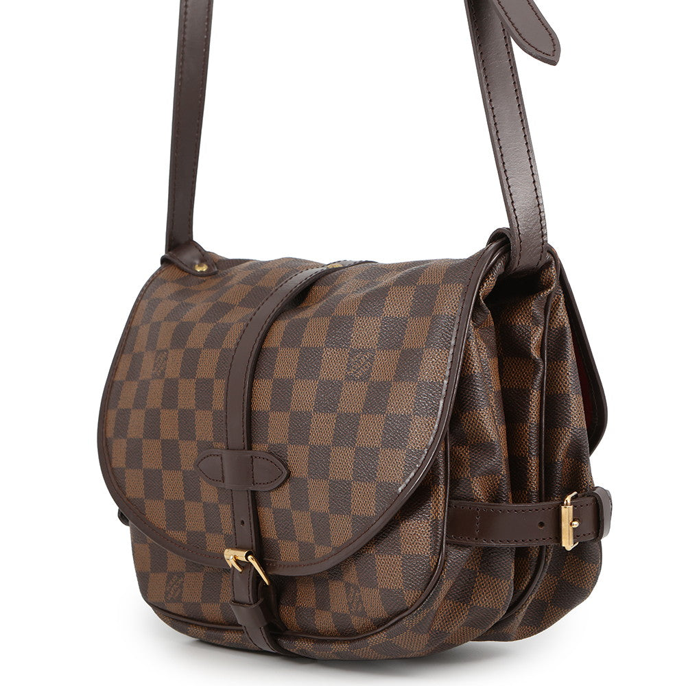 LOUIS VUITTON Saumur RedN48081 Damier Ebene Canvas Size 30