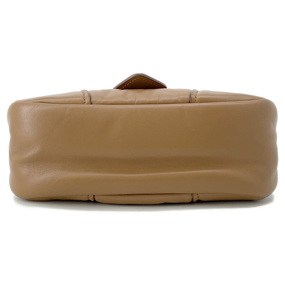 PRADA Re-Edition 2002 Moon 2wayShoulder Brown1BA381 Padded Nappa Leather