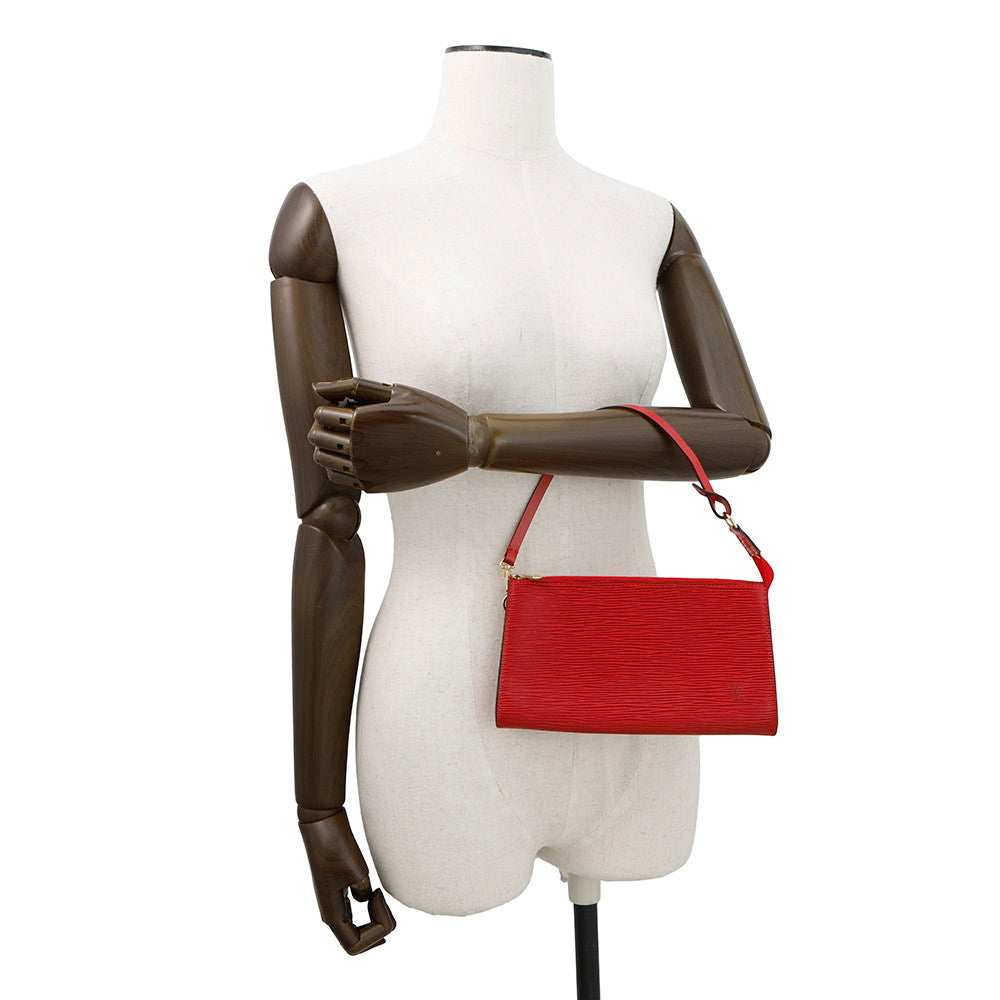 LOUIS VUITTON Pochette Accessoires Castilian RedM52957 Epi Leather