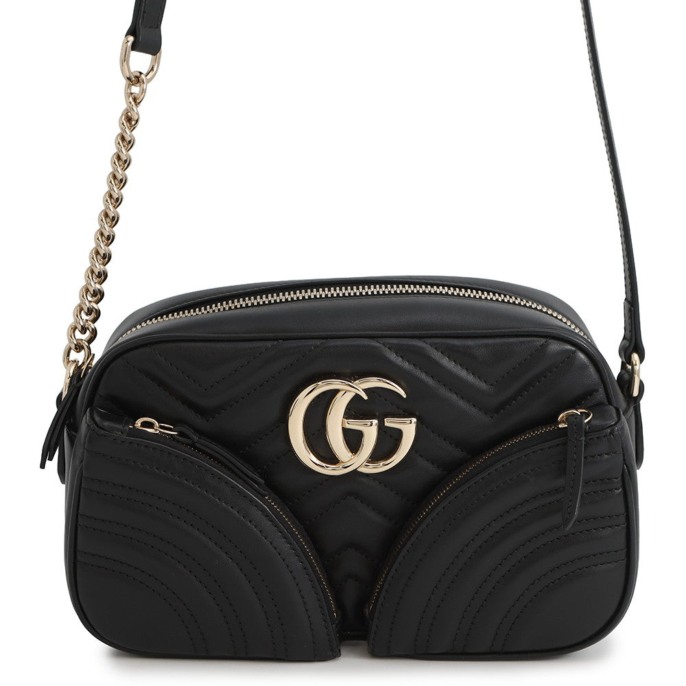 GUCCI GG Marmont Small Shoulder Bag Black798715 Calf Leather Size Small