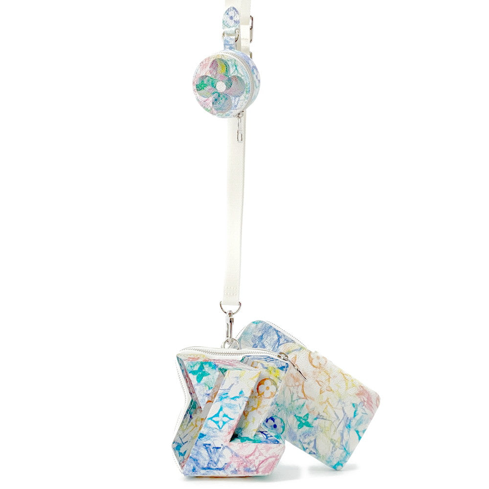 LOUIS VUITTON Block LV White/MulticolorM57277 Monogram?Pastel Colors