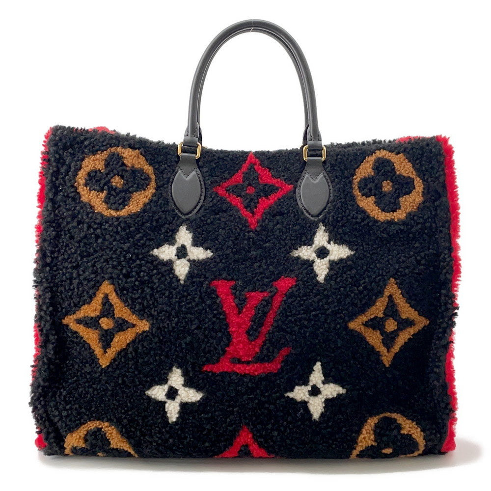 LOUIS VUITTON Onthego Noir/RedM55421 Monogram / Teddy Size GM