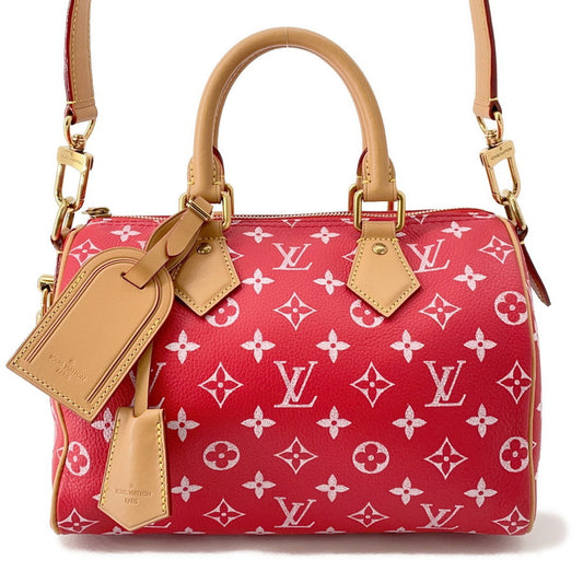 LOUIS VUITTON Speedy P9 Bandouliere RedM24425 Calf Leather Monogram Size 25