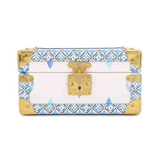 LOUIS VUITTON Coffret Tresor24 White/BlueM10250 Monogram Visor Pool