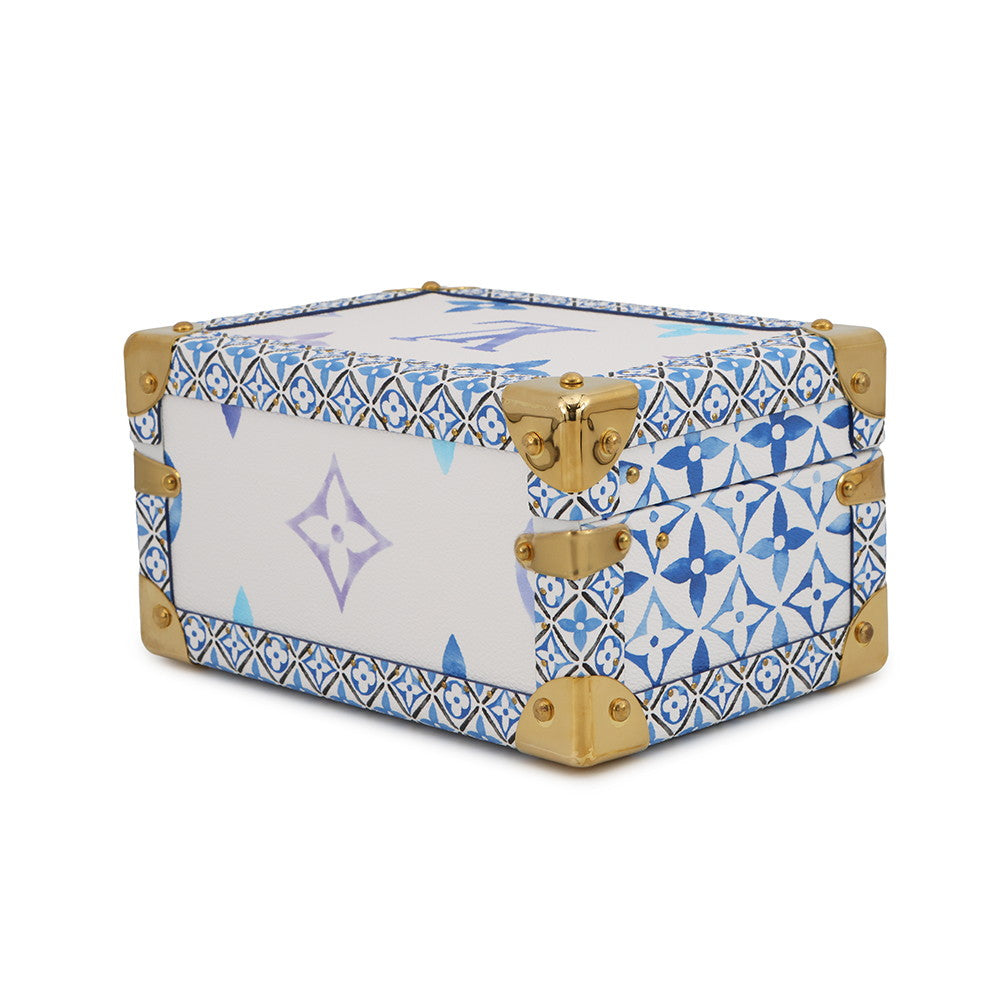 LOUIS VUITTON Coffret Tresor24 White/BlueM10250 Monogram Visor Pool