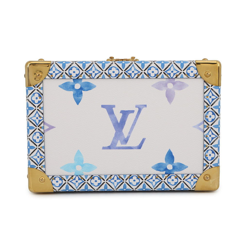 LOUIS VUITTON Coffret Tresor24 White/BlueM10250 Monogram Visor Pool