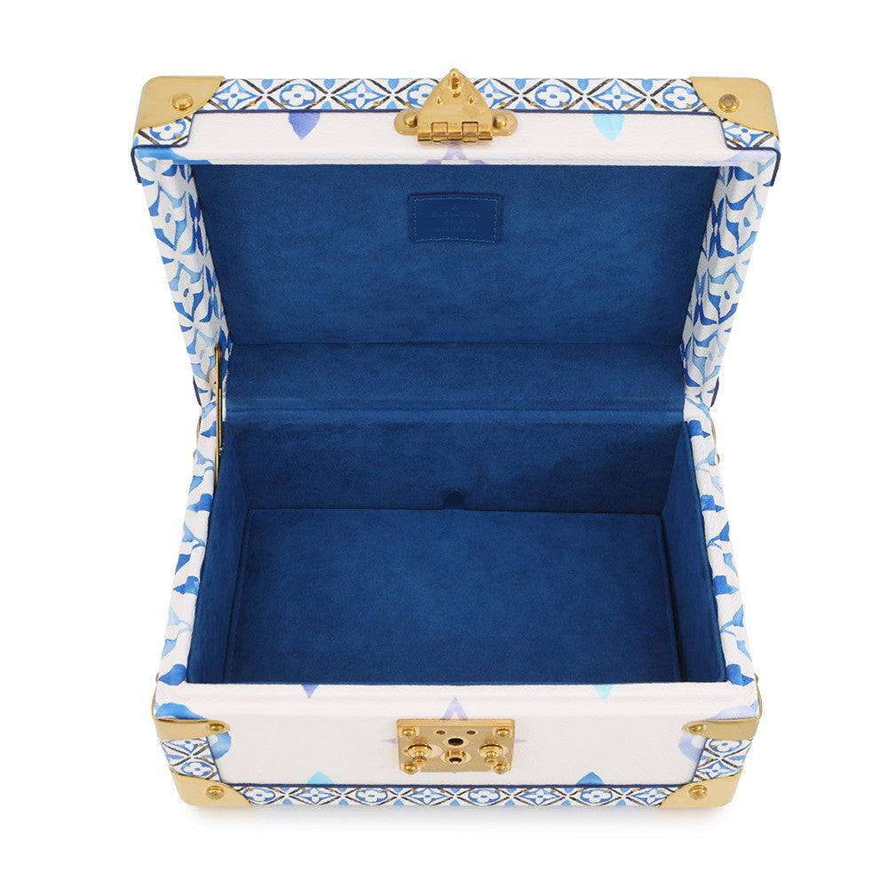 LOUIS VUITTON Coffret Tresor24 White/BlueM10250 Monogram Visor Pool