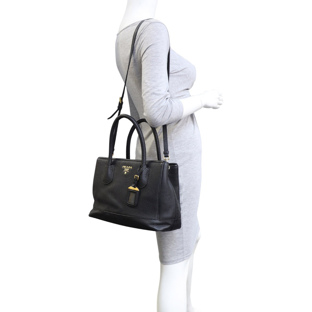 Prada Vitello Daino Two Way Tote
