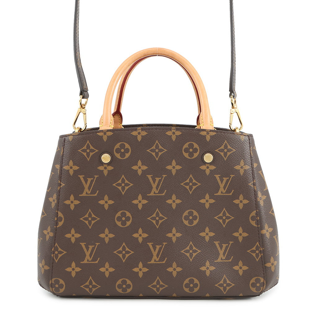 LOUIS VUITTON Montaigne BordeauxM41055 Monogram Size BB