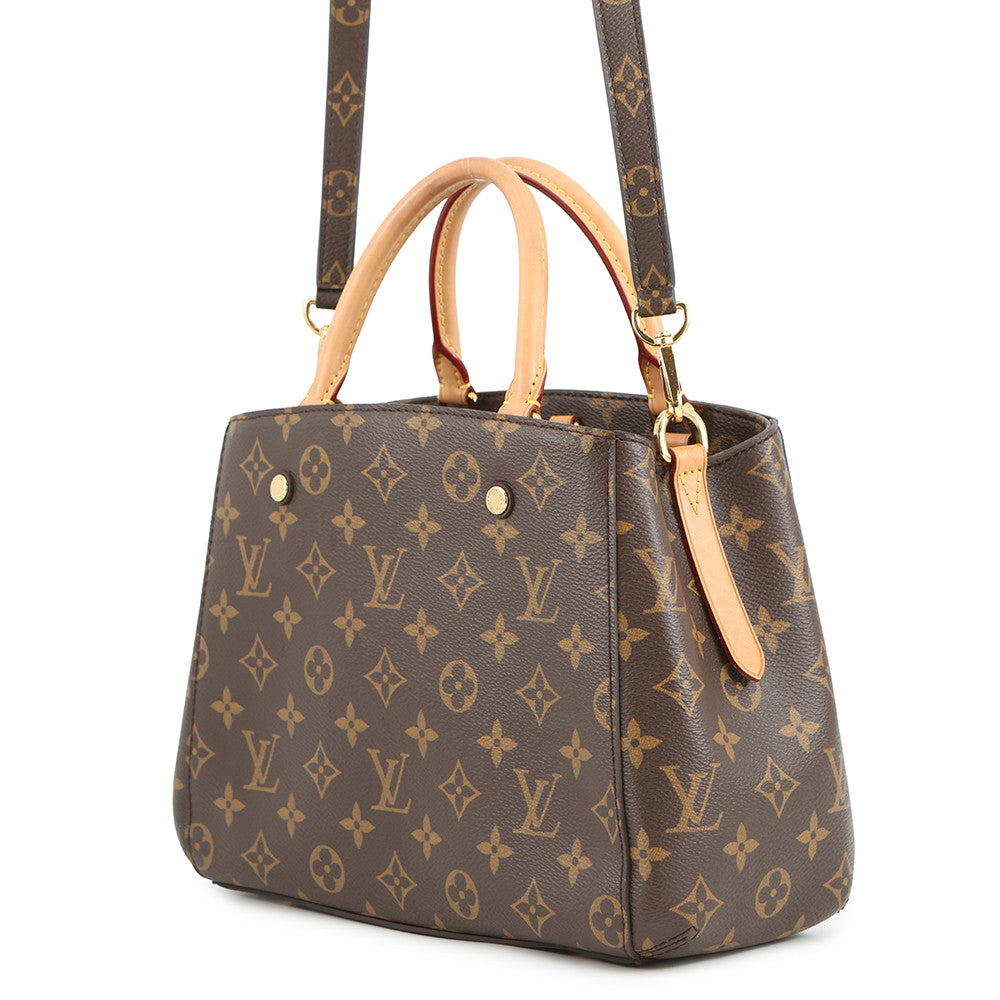 LOUIS VUITTON Montaigne BordeauxM41055 Monogram Size BB