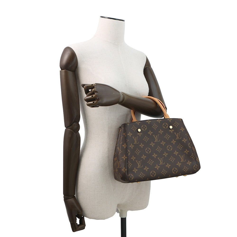 LOUIS VUITTON Montaigne BordeauxM41055 Monogram Size BB