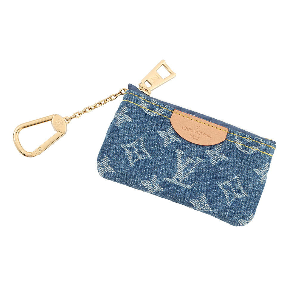 LOUIS VUITTON Pochette Cles Blue DenimM82961 Monogram Denim/LV Remix