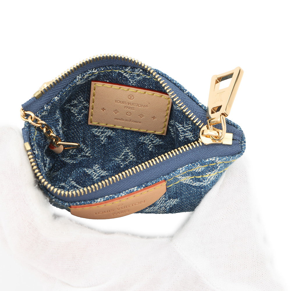 LOUIS VUITTON Pochette Cles Blue DenimM82961 Monogram Denim/LV Remix
