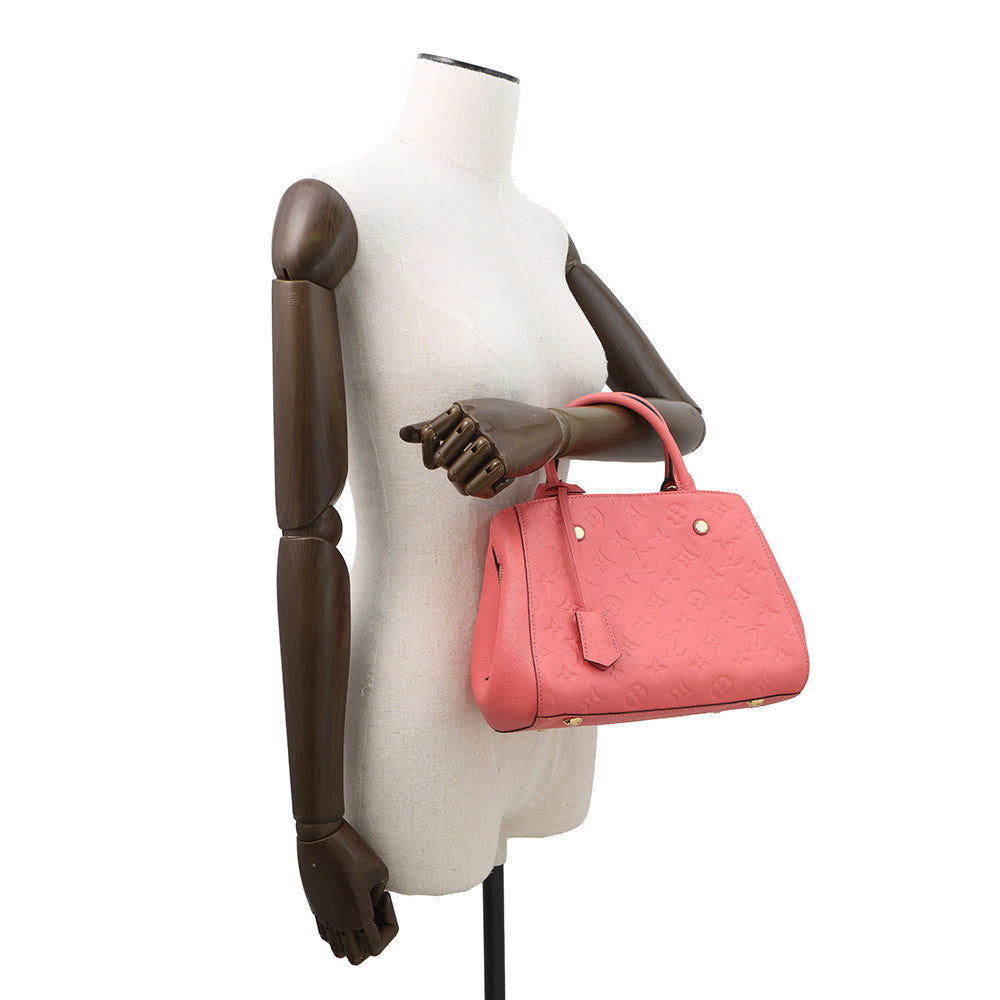LOUIS VUITTON Montaigne blossom pinkM42295 Monogram Empreinte Leather Size BB