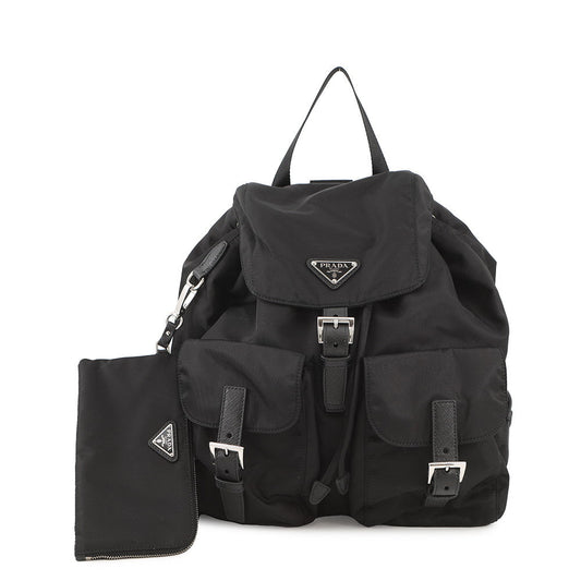 PRADA Medium Re-Nylon Backpack with Pouch Black1BZ811 Nylon Size Medium