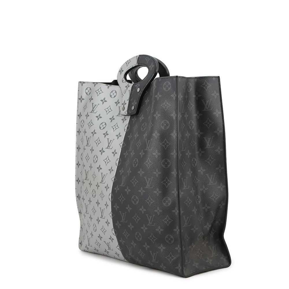 LOUIS VUITTON Tote Noir/SilverM43816 Monogram Eclipse Split