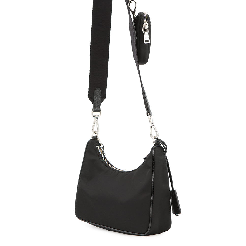 PRADA Re-Edition 2005 Re-Nylon Shoulder Bag Black1BH204 Nylon Leather