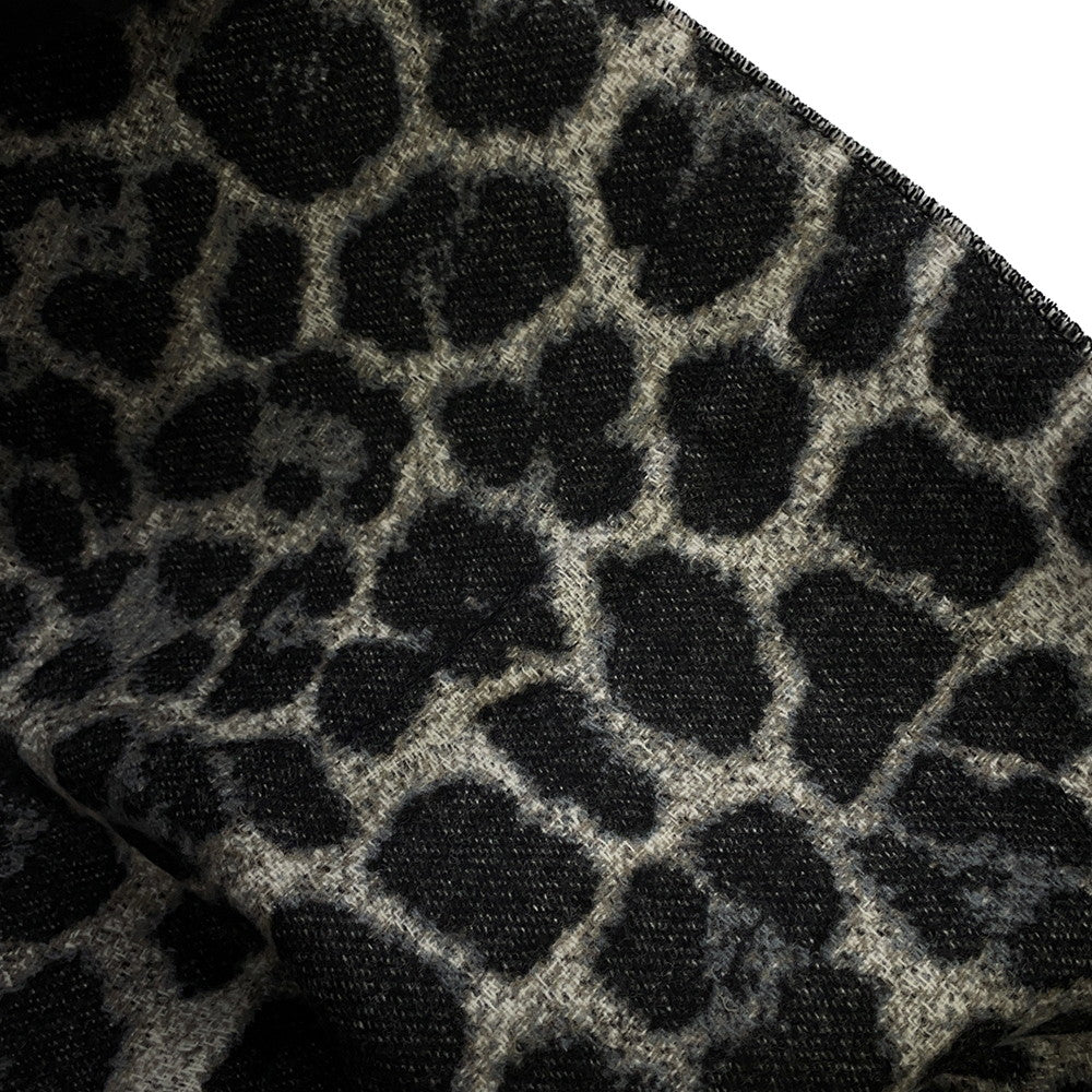 SAINT LAURENT PARIS Rive Droit Exclusive Blanket Gray677532 Wool Silk