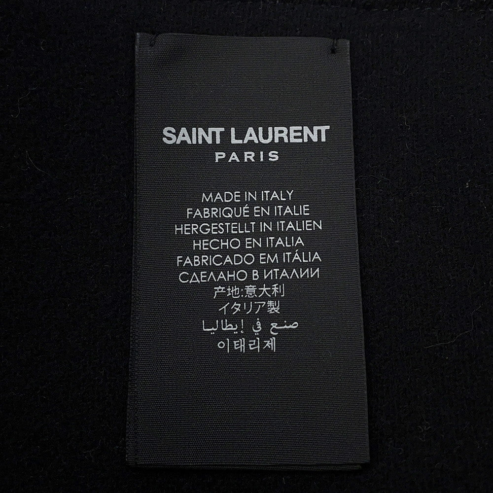 SAINT LAURENT PARIS Rive Droit Exclusive Blanket Gray677532 Wool Silk