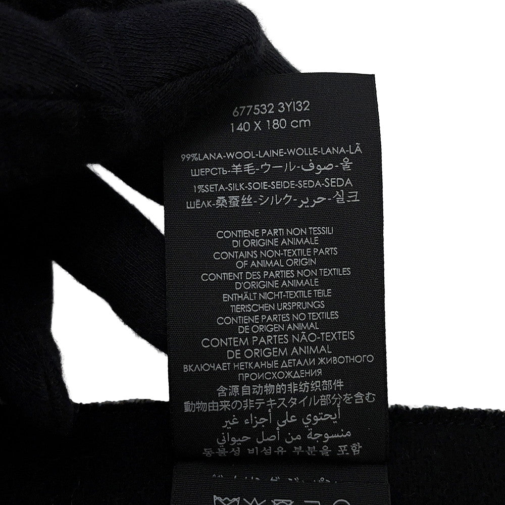 SAINT LAURENT PARIS Rive Droit Exclusive Blanket Gray677532 Wool Silk