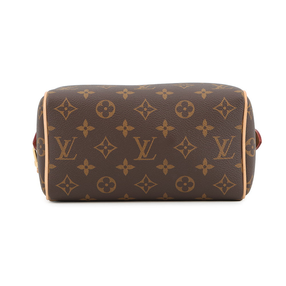 LOUIS VUITTON Speedy Bandouliere Beige/RedM46222 Monogram Size 20