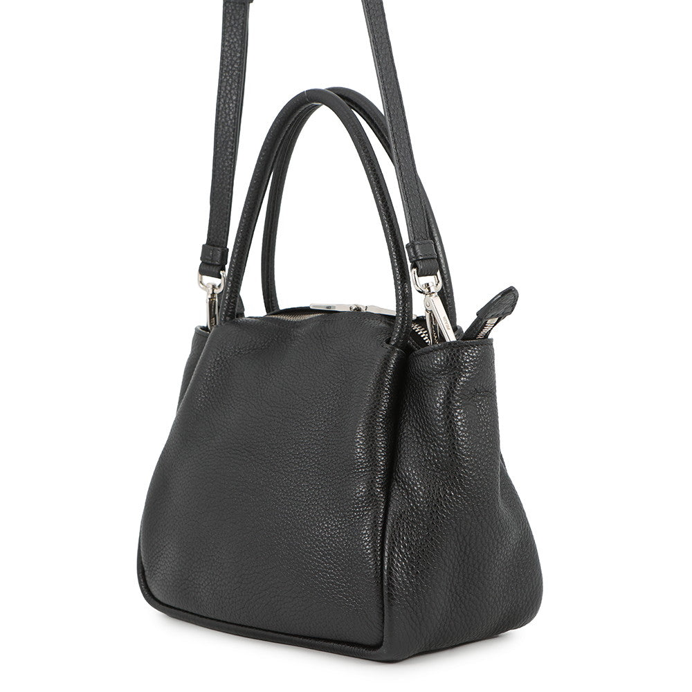 PRADA Vitello Dino 2WAY Handbag Black1BC145 Leather Size Small