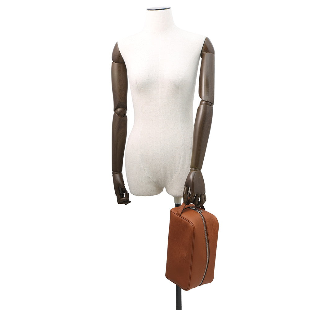 FENDI Clutch Bag Brown7AS378 Leather