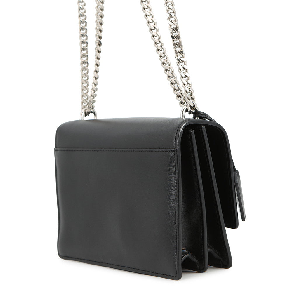 SAINT LAURENT PARIS Sunset ChainShoulder Black442906 Leather Size Medium