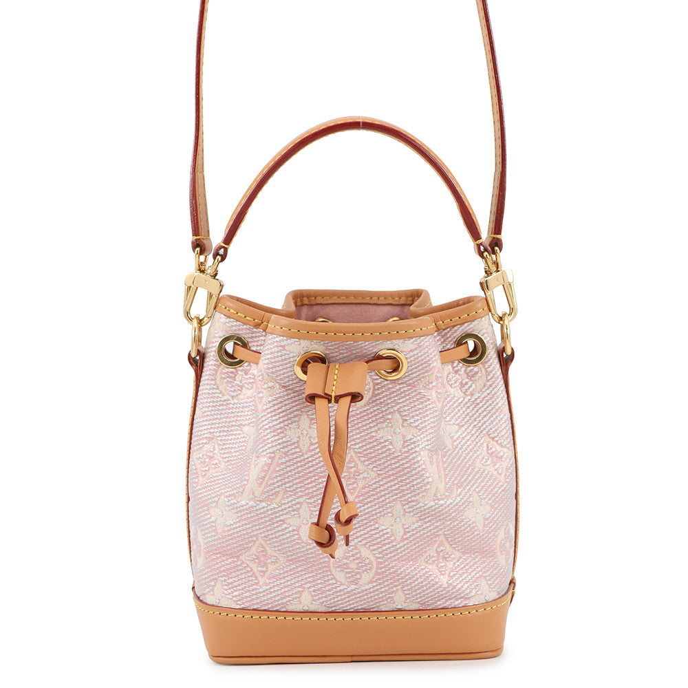 LOUIS VUITTON Nano Noe PinkM82427 Monogram / Jacquard