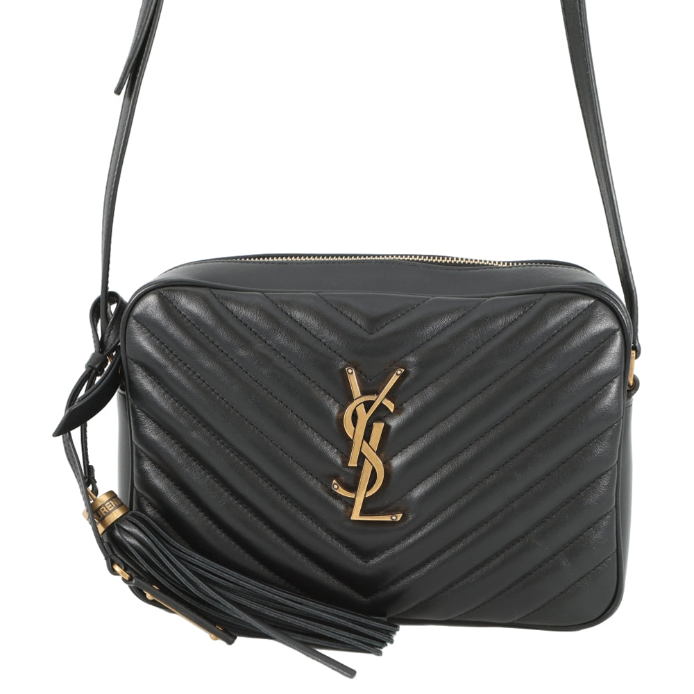 SAINT LAURENT PARIS Roux camera bag Black520534 Leather
