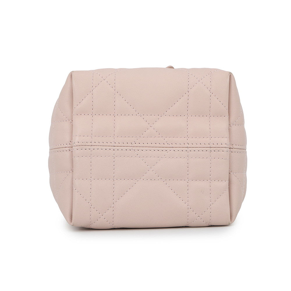 Dior To Jules Vertical Macrocannage Handbag Powder PinkS6100OSNW Calf Leather Size Nano