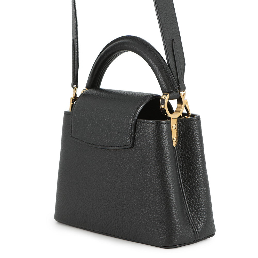 LOUIS VUITTON Capucines NoirM56071 Taurillon Leather Size MINI