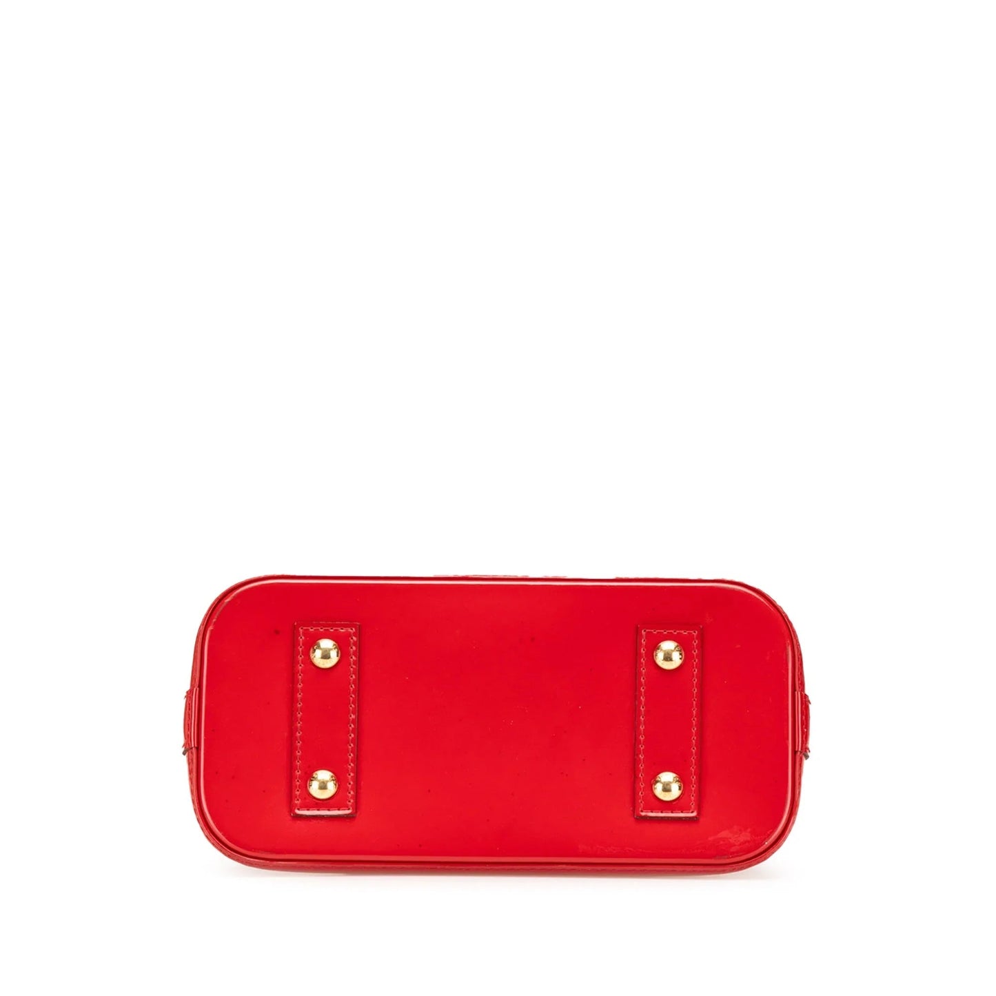 Red Louis Vuitton Monogram Vernis Alma BB Satchel