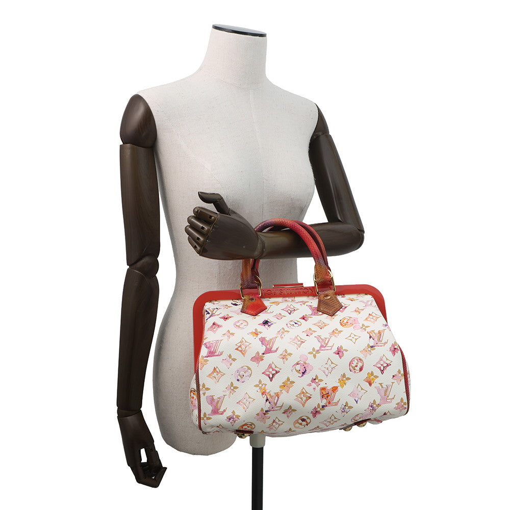 LOUIS VUITTON Speedy Blanc/BeigeM95729 Monogram Watercolor Size 30