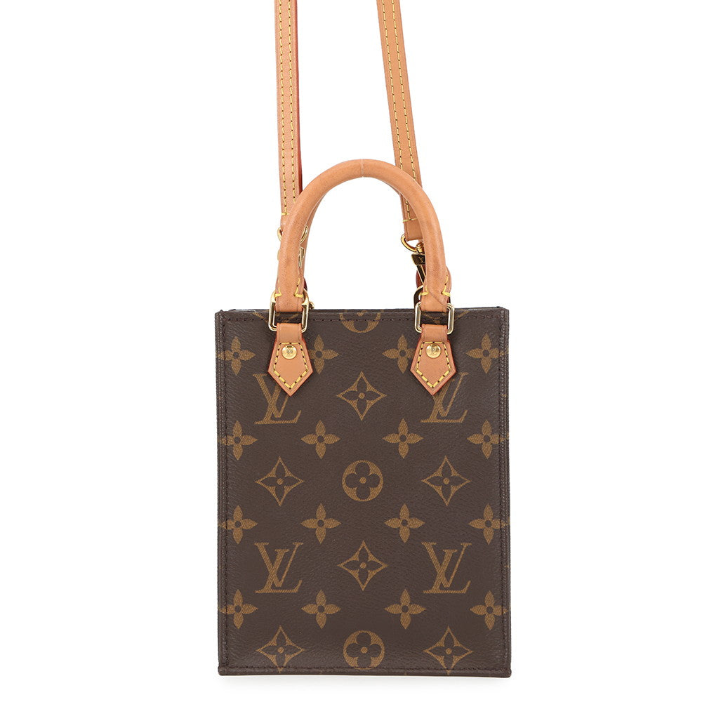 LOUIS VUITTON Petit Sac Plat BrownM81295 Monogram
