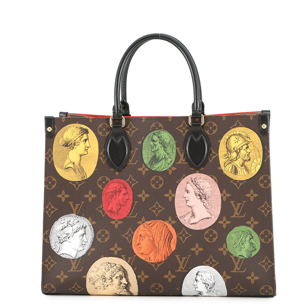 LOUIS VUITTON Onthego Fornasetti MulticolorM59245 Monogram / cameo Size MM