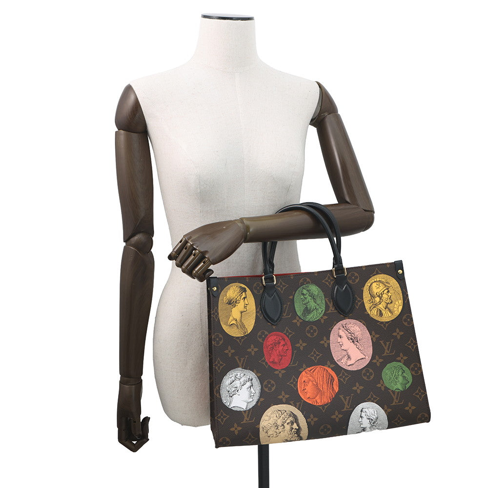LOUIS VUITTON Onthego Fornasetti MulticolorM59245 Monogram / cameo Size MM