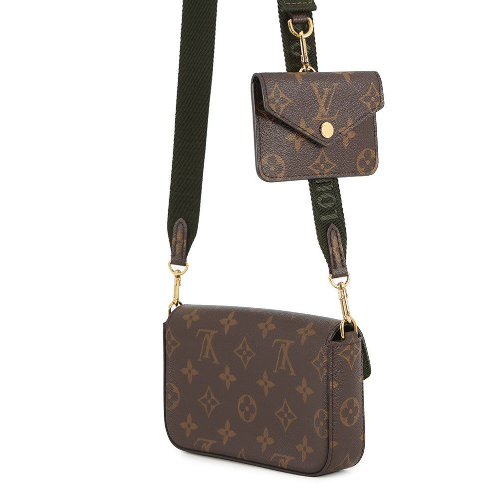 LOUIS VUITTON Multiie Pochette GreenM80091 Monogram