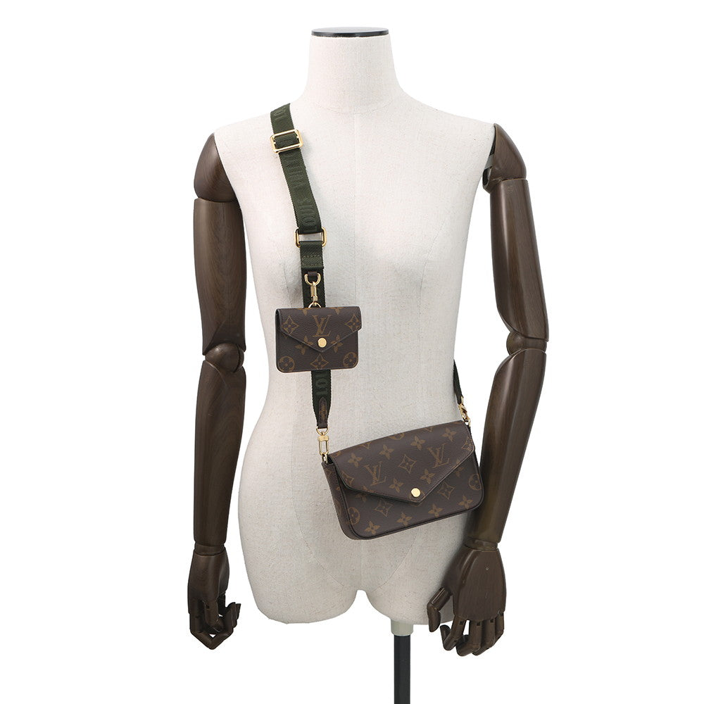 LOUIS VUITTON Multiie Pochette GreenM80091 Monogram