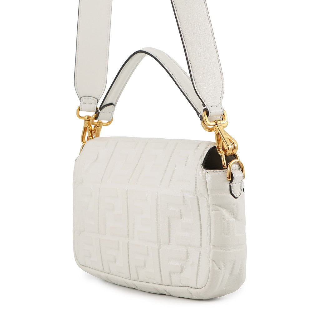 FENDI baguette White8BR600 Leather