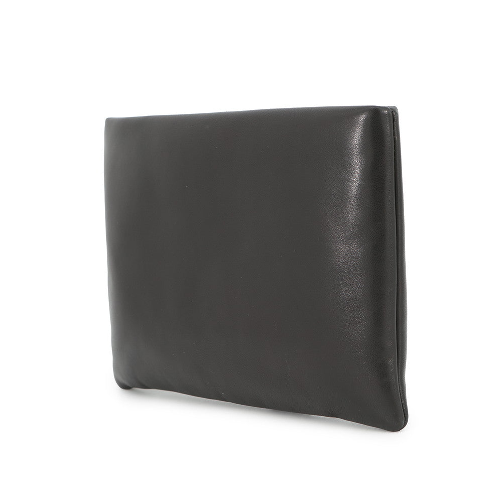 SAINT LAURENT PARIS YSL Logo Calypso Small Pouch Black765025 Leather