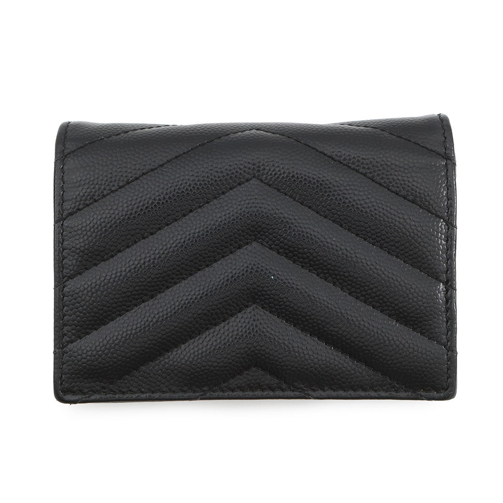 SAINT LAURENT PARIS YSL Logo Bifold Wallet Black504899 Leather