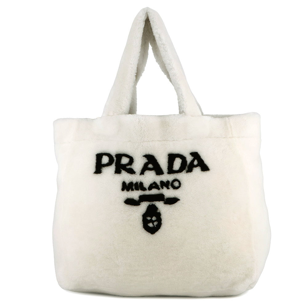 PRADA Tote Bag White1BG130 pile