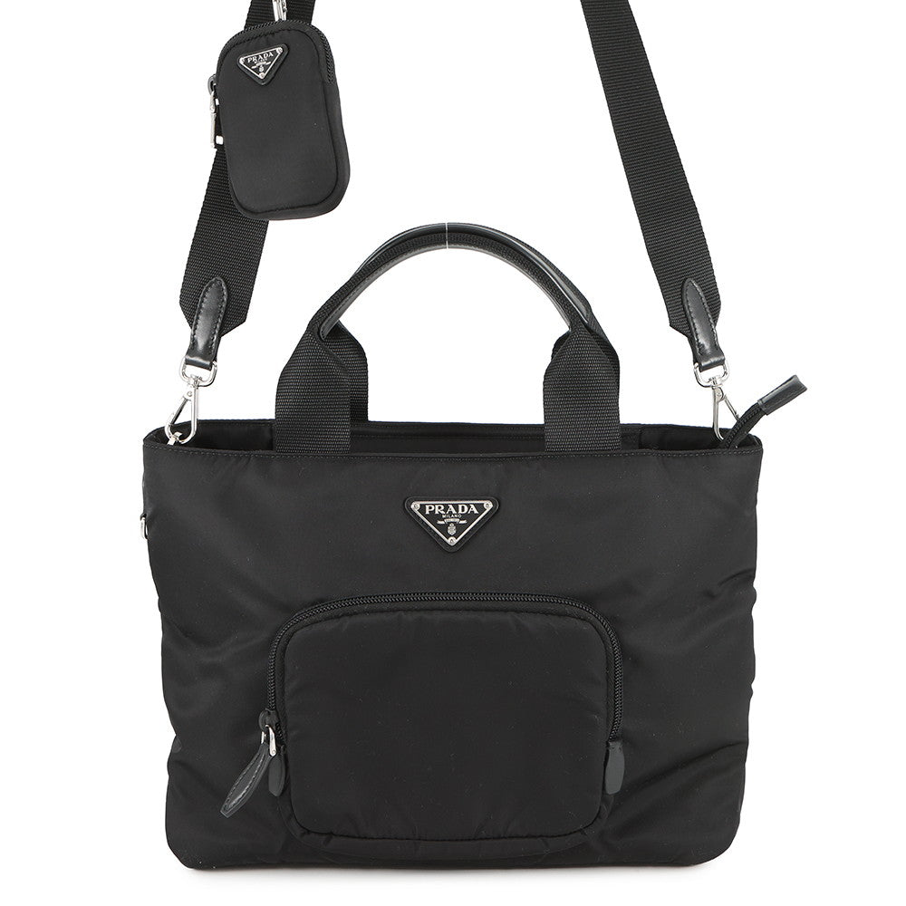 PRADA 2way Tote Bag Black1BG354 Nylon