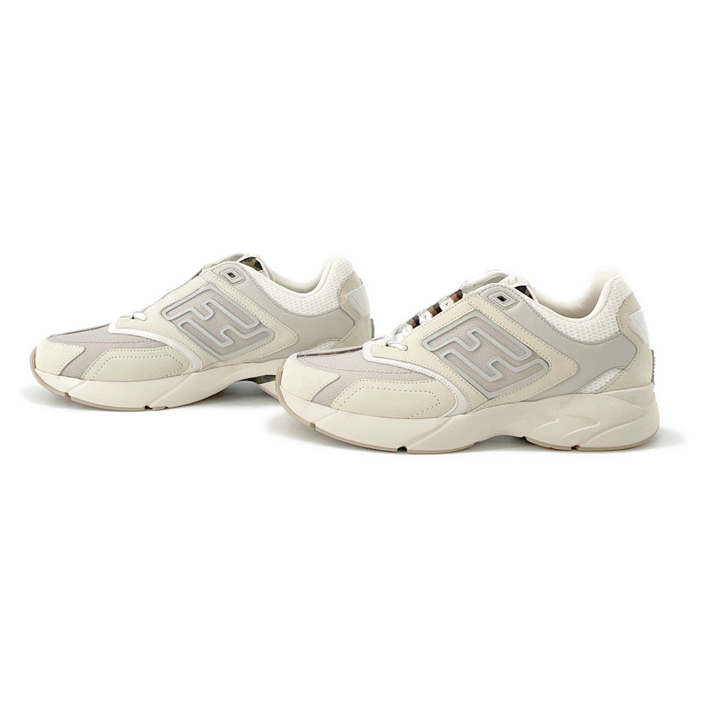FENDI Faster Zucca Pattern Sneakers Gray7E1555 Fabric Size 6