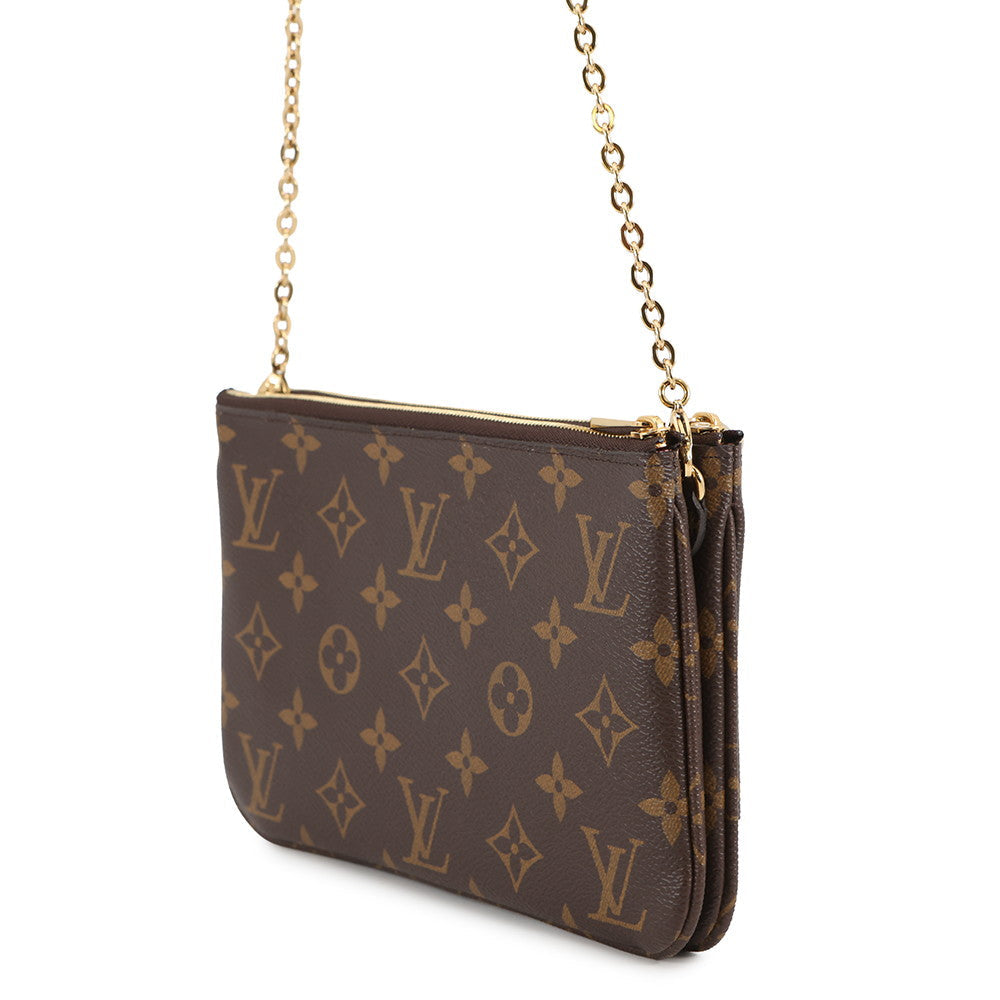 LOUIS VUITTON Pochette double zip PinkM68486 Monogram Vivienne