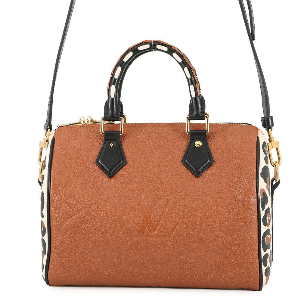 LOUIS VUITTON Speedy Bandouliere BrownM45840 Monogram Empreinte Leather Wild at Heart Size 25