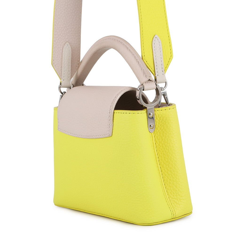 LOUIS VUITTON Capucines Yellow/BeigeM57521 Taurillon Leather Size MINI