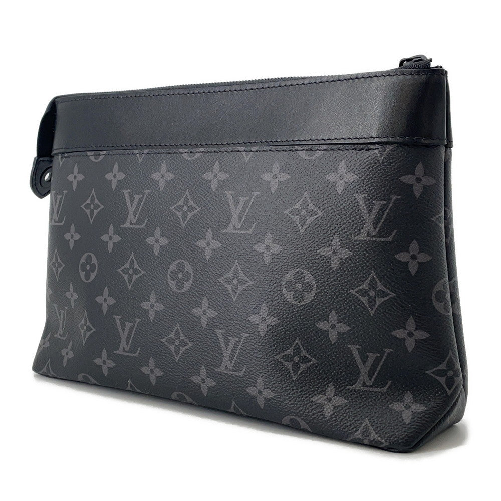 LOUIS VUITTON Pochette Voyage Souple NoirM82543 Monogram Eclipse